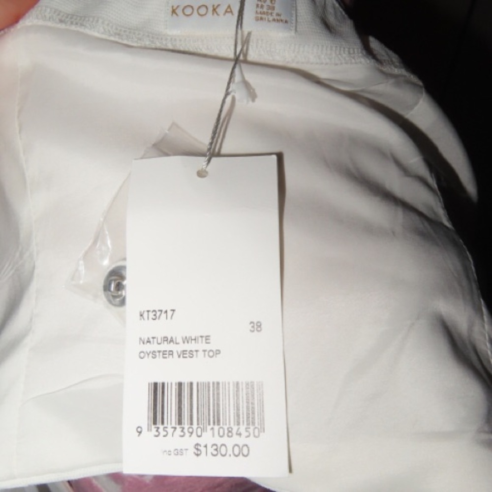 Kookai Natural White Oyster Vest Top - Picture 3 of 5